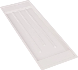 Bandeja de goteo blanca Metpol 59,5 × 20 cm para escurridor de dos niveles de 60 cm