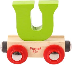 Bigjigs Rail vagón de madera con la letra U