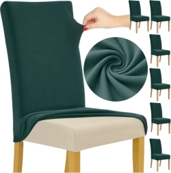 Fundas para sillas 6 uds verde botella RUHHY