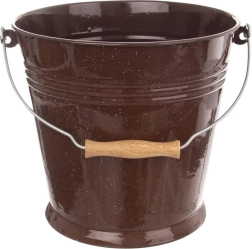 Cubo esmaltado apto para alimentos color marrón 10 l