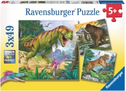 Puzle de dinosaurios 3×49 piezas