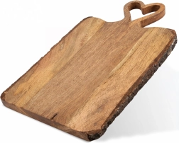 Tabla de madera para cortar y servir de mango 45 × 25 cm
