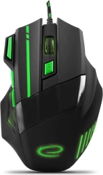 Ratón gaming óptico con cable ESPERANZA, verde, 800–2400 DPI