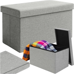 Sofá con almacenamiento gris 60x30x30 cm Ruhhy