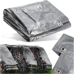 Lona impermeable universal 4 × 6 m, 120 g/m², plateada