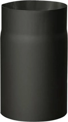 Tubo de humos 130 mm, longitud 250 mm, grosor 1,5 mm, negro