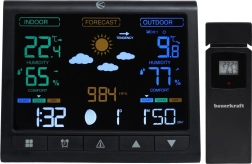 Estación meteorológica inalámbrica con pantalla LCD y sensor exterior