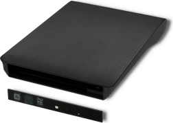 Caja externa para unidad óptica CD/DVD SATA con USB 3.0 (9,5 mm)