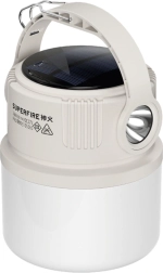 Lámpara de camping Superfire T22 con carga solar e iluminación 360°