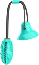 Juguete interactivo para perros con ventosa y dispensador de premios, mordedor dental – turquesa