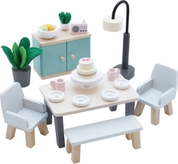 Conjunto de comedor para casa de muñecas Daisylane
