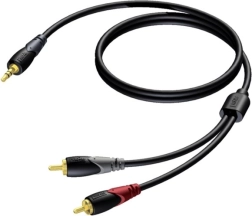 Cable de audio jack estéreo de 3,5 mm a 2× RCA (cinch) 3 m