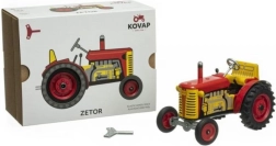Tractor Zetor rojo con llaves y llantas de plástico 1:25