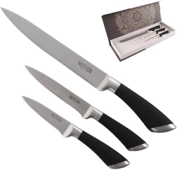Juego de cuchillos de cocina de acero inoxidable MOTION, 3 uds