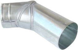 Codo V de 80 mm de acero galvanizado