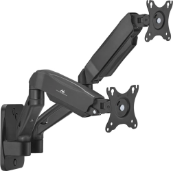 Soporte de pared para dos monitores de 17–32" con sistema de resorte, 9 kg por monitor