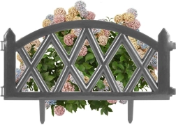 Valla decorativa de jardín en grafito 49 × 30 cm Vilde