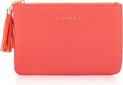 Neceser de cuero en color coral