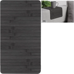 Mantel individual enrollable de bambú negro para mesa 44 × 24 cm