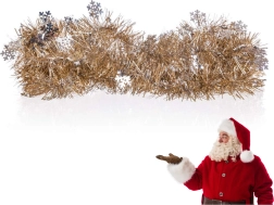 Guirnalda navideña 2 m plata‑champán HOME DECOR