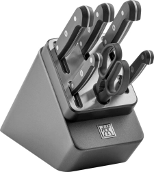 Set de 5 cuchillos en bloque negro autoafilable