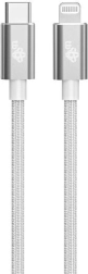 Cable Lightning MFi - USB C plateado 1 m