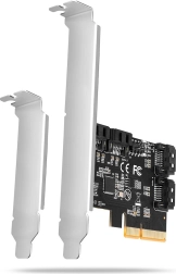 Controlador PCIe con 4× SATA 6G, ASMedia ASM1164, chapa de perfil completo y de bajo perfil