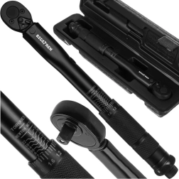 Llave dinamométrica 1/4" 2–24 Nm con carraca y certificación BIGSTREN