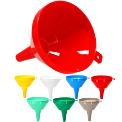 Embudo grande de plástico con colador 16 cm