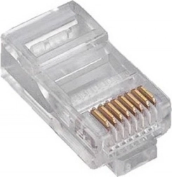 Conector universal RJ45 cat.5e, cable rígido/trenzado, 8P8C, 100 uds