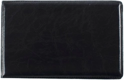 Tarjetero negro de plástico, funda para documentos