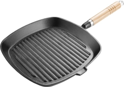 Sartén grill de hierro fundido de 24 cm