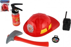 Set de juego de bombero para niños con casco y accesorios