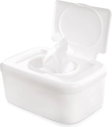 Dispensador blanco para toallitas húmedas