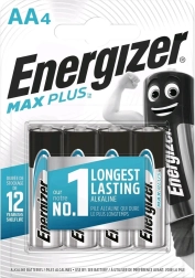 Baterías alcalinas AA ENERGIZER MAX PLUS, 4 uds