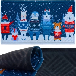 Felpudo de entrada navideño RUHHY 75 × 45 cm