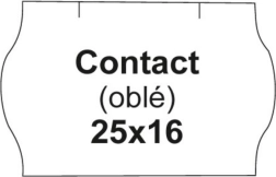 Etiquetas de precio redondas CONTACT, blancas 25 × 16 mm, rollo 1125 uds.