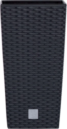 Macetero Rato Square con inserto 17 × 17 × 32,4 cm – antracita