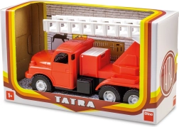 Tatra 148 bomberos 30 cm – camión de bomberos de plástico con escalera extensible