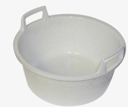 Balde de plástico de 43 cm con asas, color granito