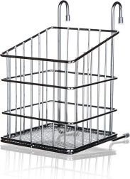 Cesta colgante para cubiertos VARIELLA, cromado, 12 × 15 × 19 cm