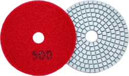 Juego de 10 discos de pulido diamantados de 80 mm para gres y baldosas, en seco y en húmedo, Velcro, grano 500