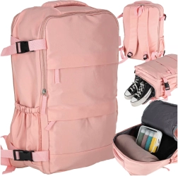Mochila turística de viaje rosa 45 × 30 cm