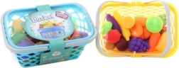 Cesta de plástico con alimentos para niños