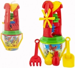 Juego de arena con molino y moldes