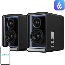 Edifier QR65 altavoces de escritorio negros con sonido Hi‑Res y carga rápida