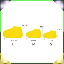 Cubrebotas impermeables de silicona contra la lluvia, antideslizantes, talla S