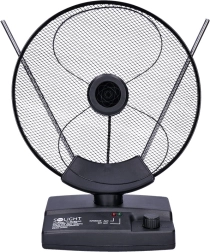 Antena interior Solight DVB-T2/FM con amplificador de 36 dB
