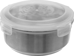Recipiente redondo de acero inoxidable para alimentos con tapa hermética 1,2 l
