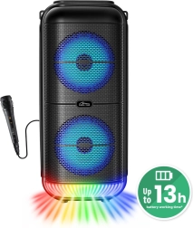 Altavoz Bluetooth portátil MEDIA-TECH Power Audio MT3183 con karaoke e iluminación LED